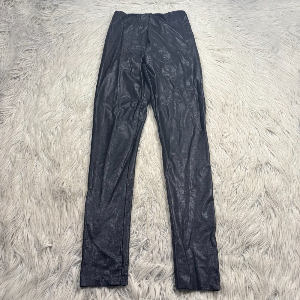 Commando Women's M Black Faux Leather Leggings Alt Rocker Indy Sleaze Date Night